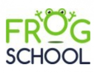 Логотип компании Школа английского языка Frog School в Новосибирске